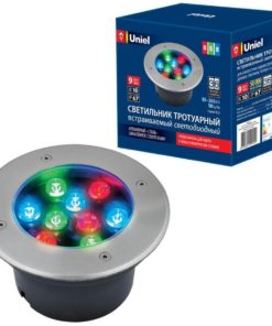 Ландшафтный светодиодный светильник Uniel ULU-B12A-9W/RGB IP67 Grey UL-00006824