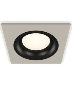 Комплект встраиваемого светильника Ambrella light Techno Spot XC7633002 SGR/PBK серый песок/черный полированный (C7633, N7011)